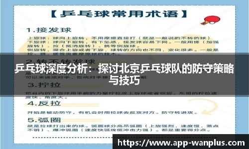 乒乓球深度分析：探讨北京乒乓球队的防守策略与技巧